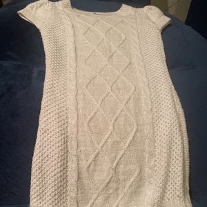 Girl’s White Sweater Dress